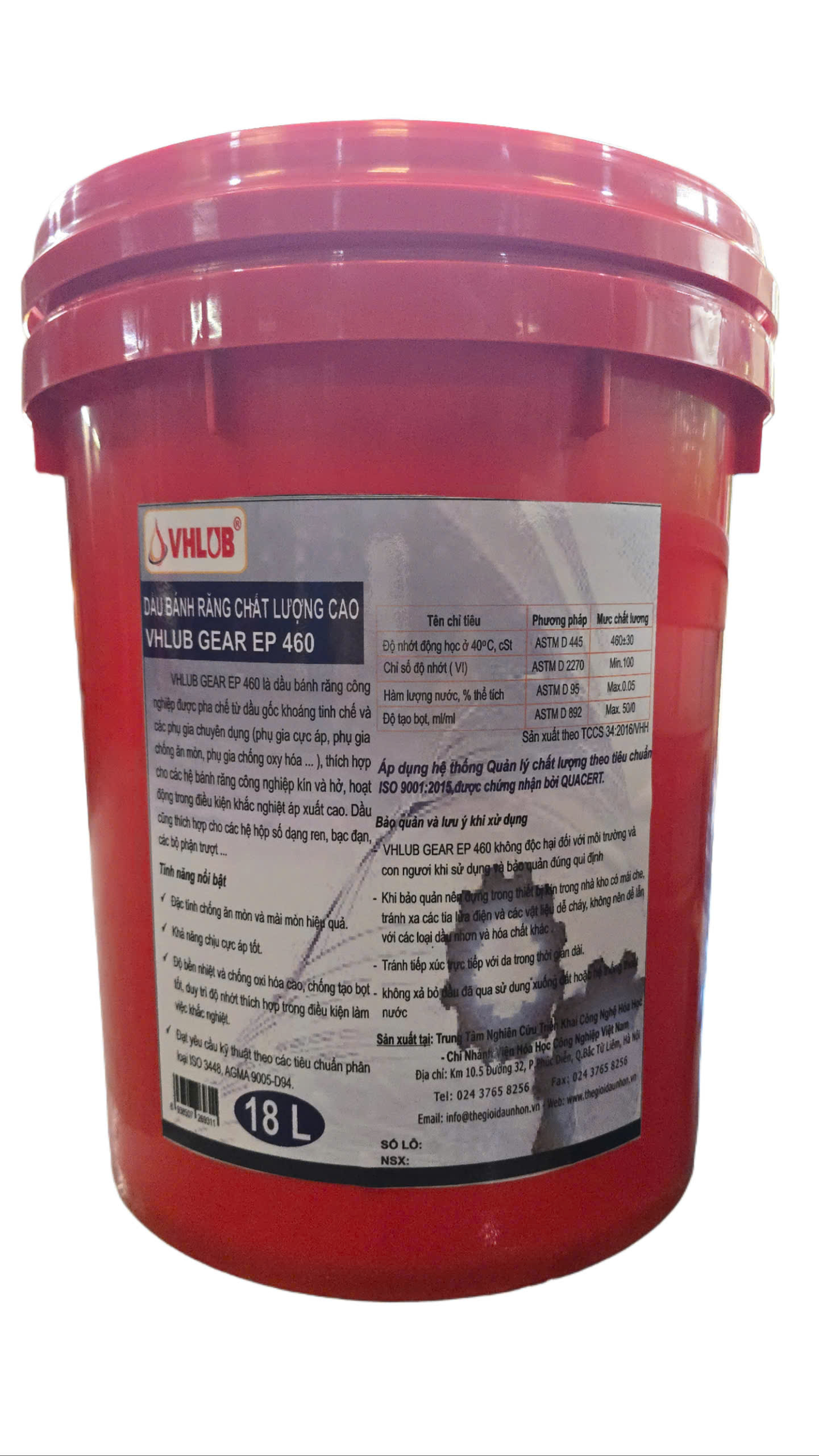 Dầu bánh răng công nghiệp VHLUB GEAR EP 460 - Ảnh 4